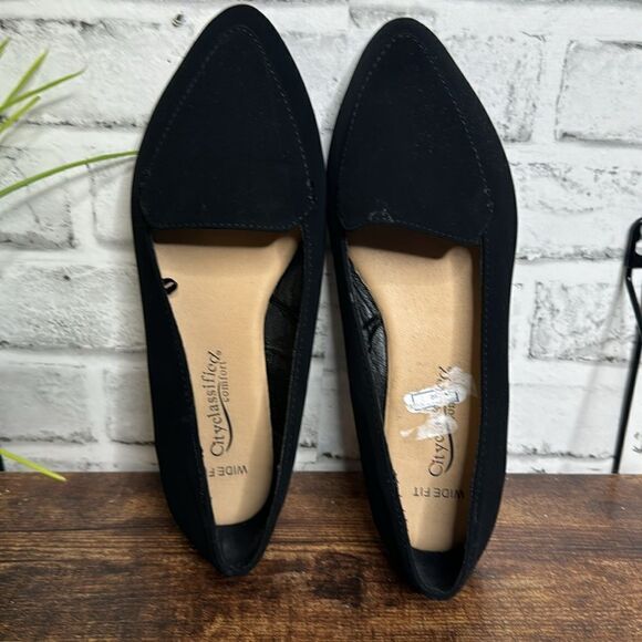 CityClassified Comfort Faux Suede Velvet Flats Wide 7.5W - Picture 7 of 8